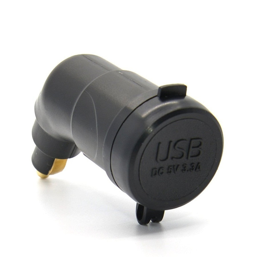 USB Motorcycle Charger - Curved 3.3A Power Adapter