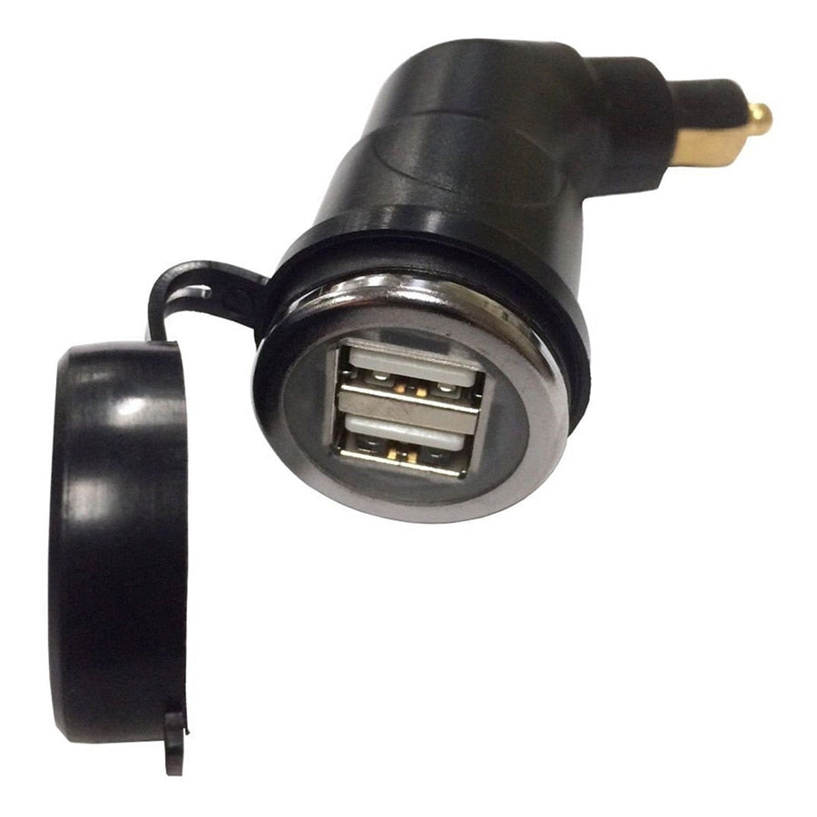 USB Motorcycle Charger - Curved 3.3A Power Adapter