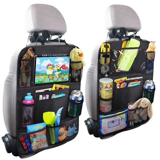 Child car seat back cover + touch screen