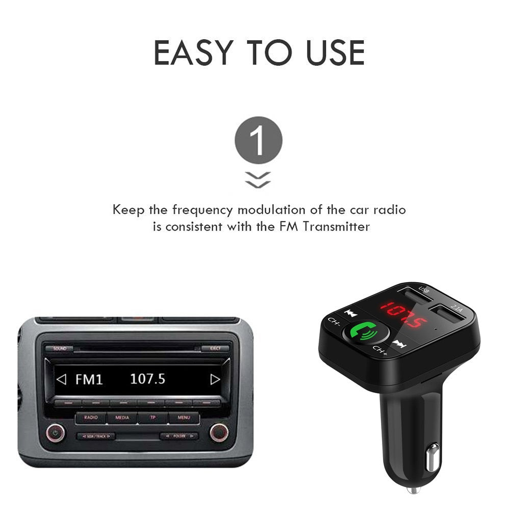 FM transmitter car charger receiver