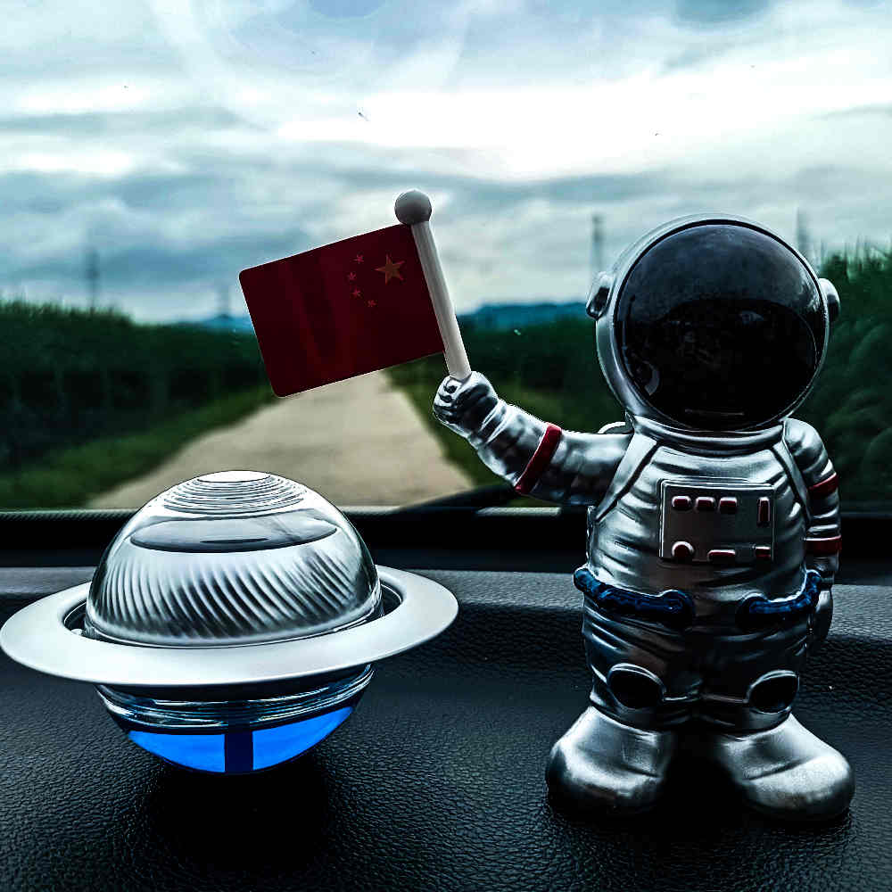 Solar Car Ornament Astronaut Planet Perfume