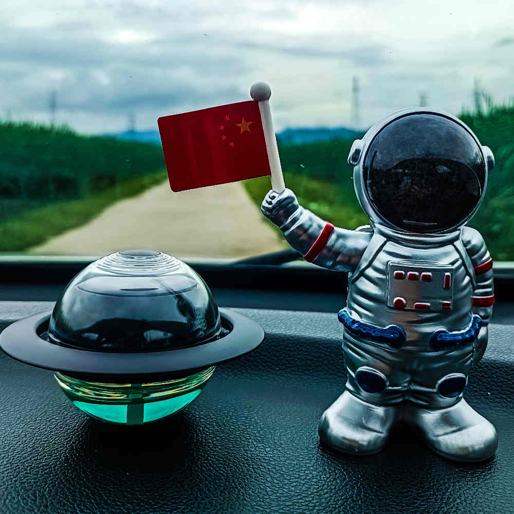 Solar Car Ornament Astronaut Planet Perfume