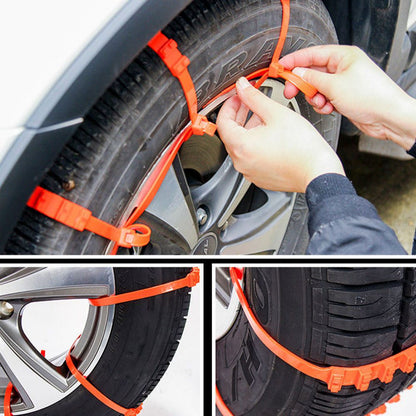 10-Piece Car Winter Tire Wheels Snow Chains - Essential Emergency Item