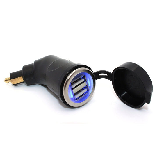 USB Motorcycle Charger - Curved 3.3A Power Adapter